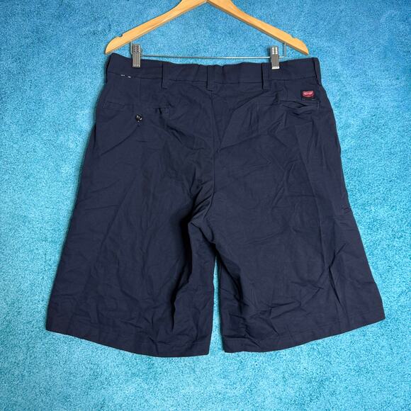 Red Kap Work Shorts Mens 38 Navy Blue Utility Industrial Workwear Made Mexico - Picture 2 of 15